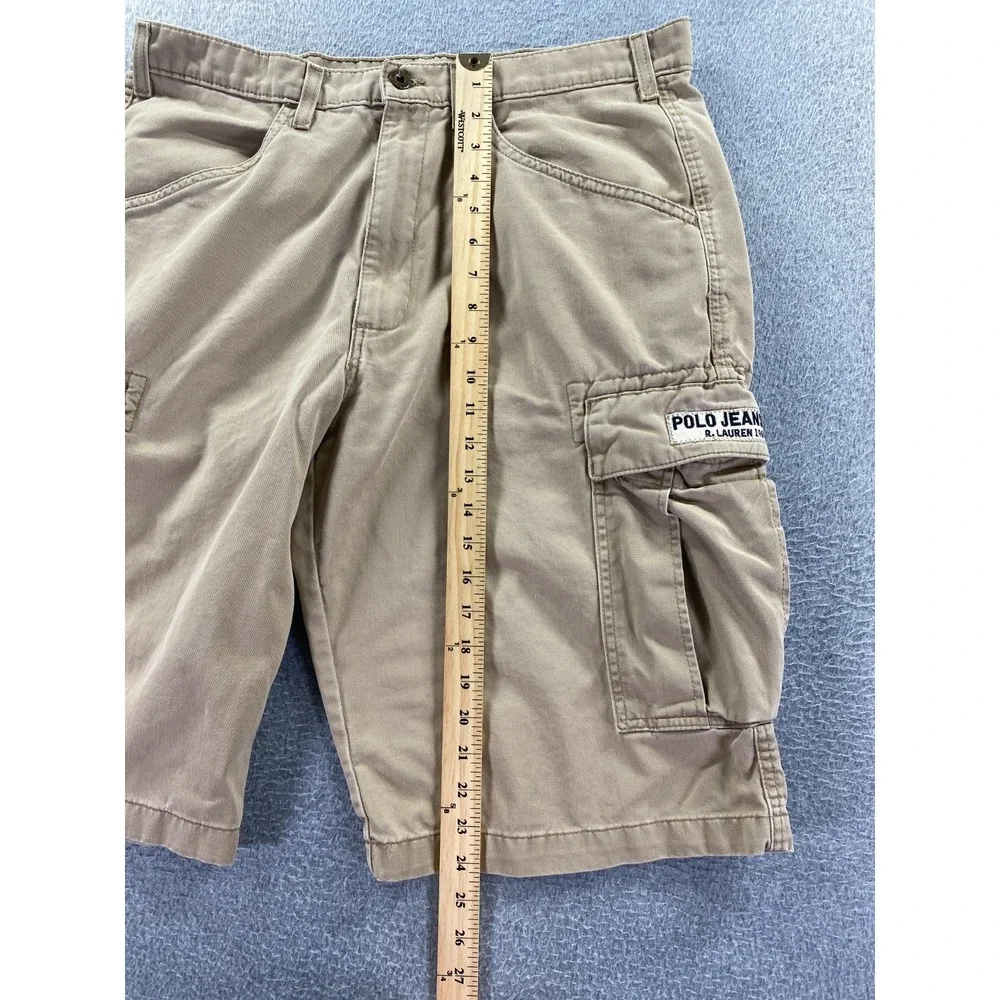 Vtg Polo Jeans Ralph Lauren Firefighter‎ Shorts Mens 34 Cargo Khaki Trooper